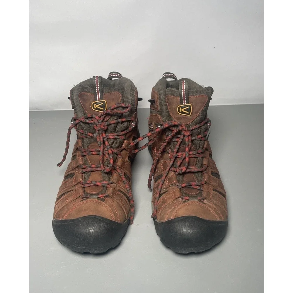 Keen Flint Mid Men's Size 10.5 Brown Outdoor Leather Hiking Boots